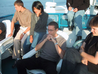 Jon Stolk on boat